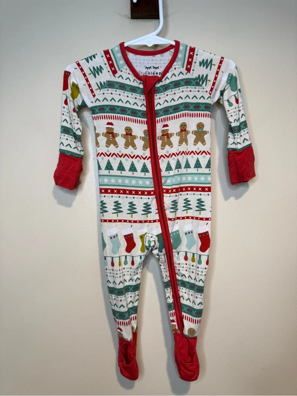 Little Sleepies Gingerbread Fair Isle Zippy 0-3 months